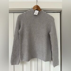 J. Crew Light Gray Chunky Knit Mock Turtleneck Sweater Size XXS